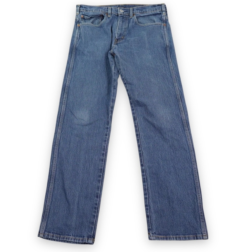 Levis Western Fit Jeans Mens Size 34x32 Straight Bootcut Fit Blue Biker Strong